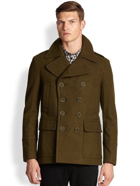 burberry peacoat men's sale|burberry men's overcoat sale.